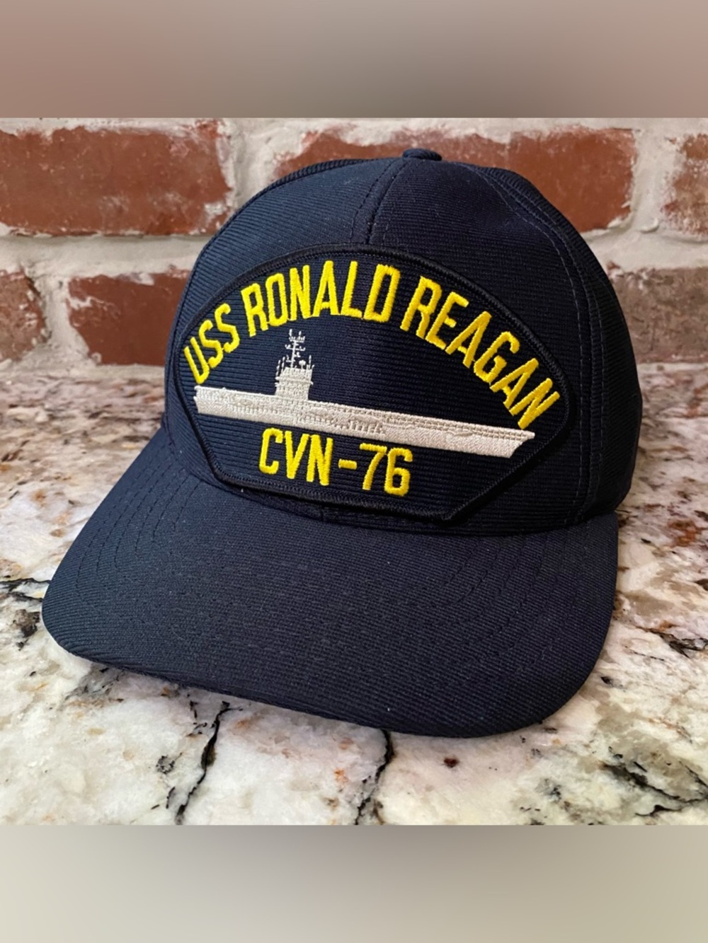 USS Ronald Regan CYN 76 Eagle Crest Military Hat